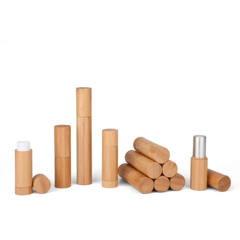 

3 мл 4 мл 5 мл 6 мл круглый Натуральный Бамбуковый бальзам для губ контейнер губная помада трубка Сделай Сам косметическая бутылка для блеска для губ Макияж деревянная трубка для губ