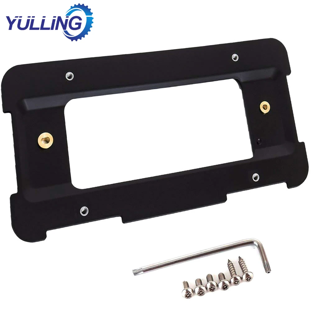 

YULLING Car Rear License Plate Base Mount Frame With 6 Screws With Wrench Kit For Benz For BMW For Audi Car Exterior Accessories