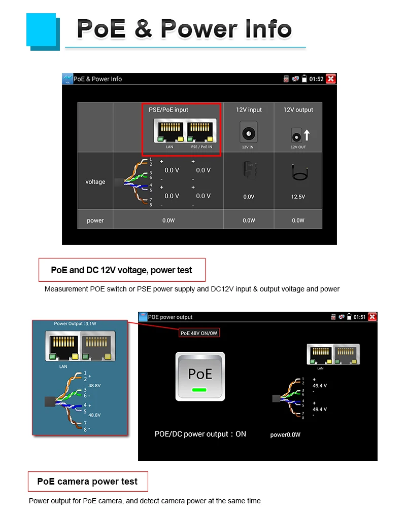 IPC-9800MOVTADHS Pro IPC Tester Support 8K IPC Camera And VGA 8MP AHD CVI TVI Test Wifi PTZ Cable Tester HDMI PoE CCTV Tester