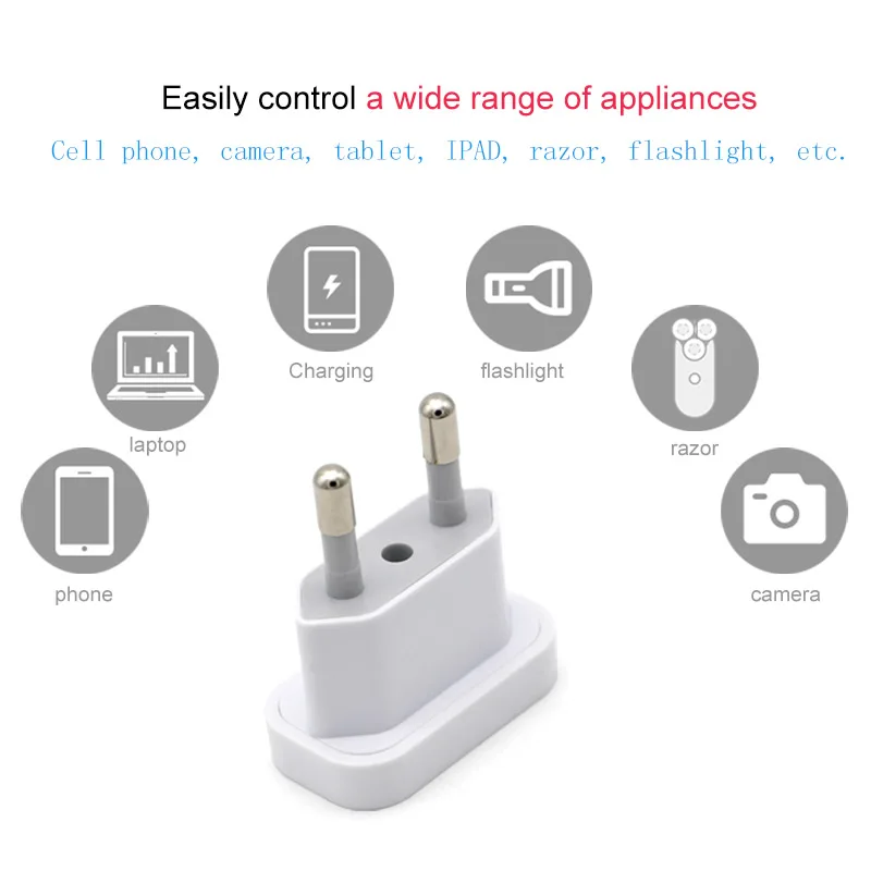 1PC US To EU Plug USA To Europe Travel Wall AC Power Plug Safety Door Design Charger Outlet Adapter Converter 2 Round Pin Socket