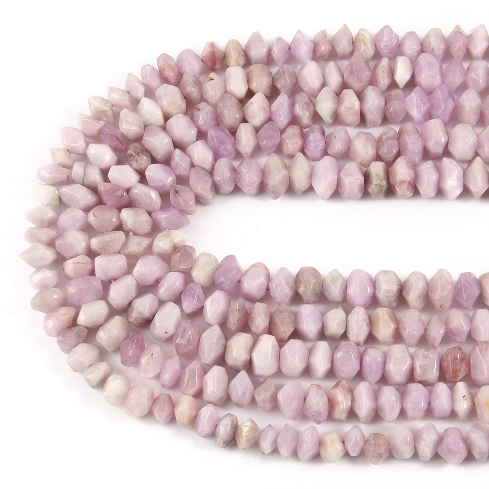 6x11mm Natural Irregular Kunzite Purple Spodumene Stone Beads Special Cut Genuine Loose Beads for Jewelry Making DIY Bracelet