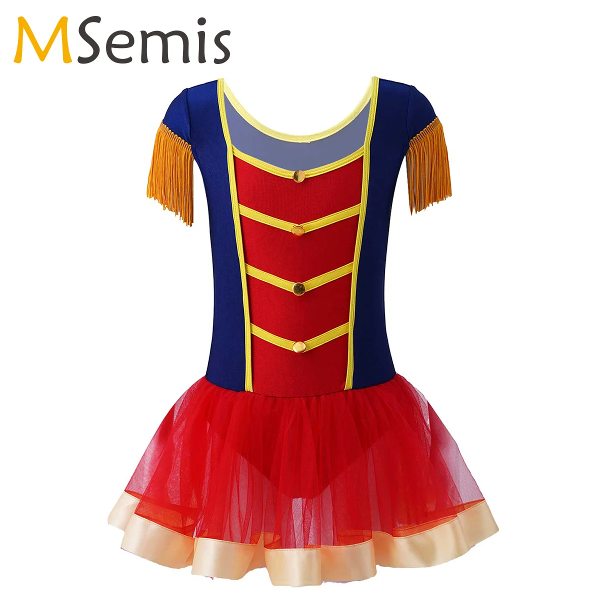 

Kid Girl Circus Ringmaster Cosplay Costume Ballet Dance Tutu Dress Children Tassel Halloween Christmas Party Performance Clothes