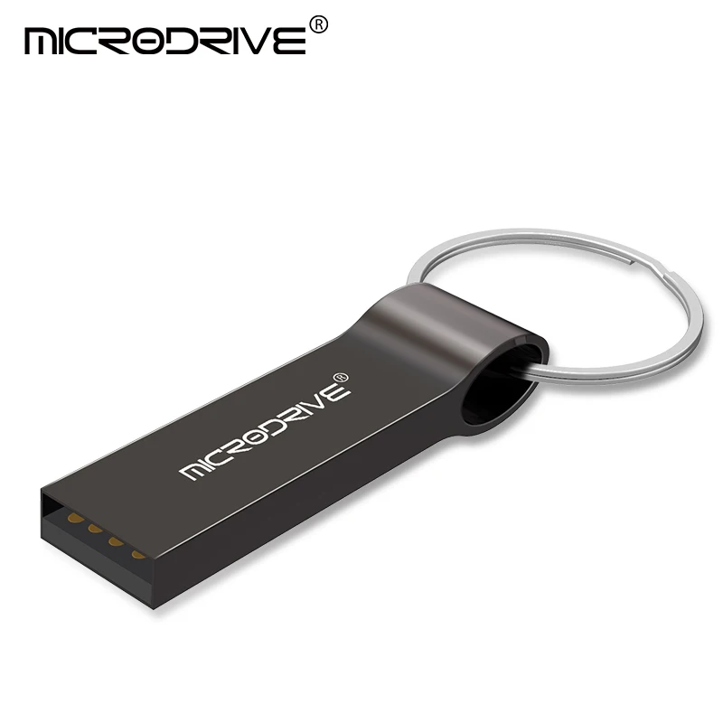 Metal USB Flash Drive 128GB 64GB pendrive 32GB 4GB 8GB 16GB Memory sticks pen drive with key ring