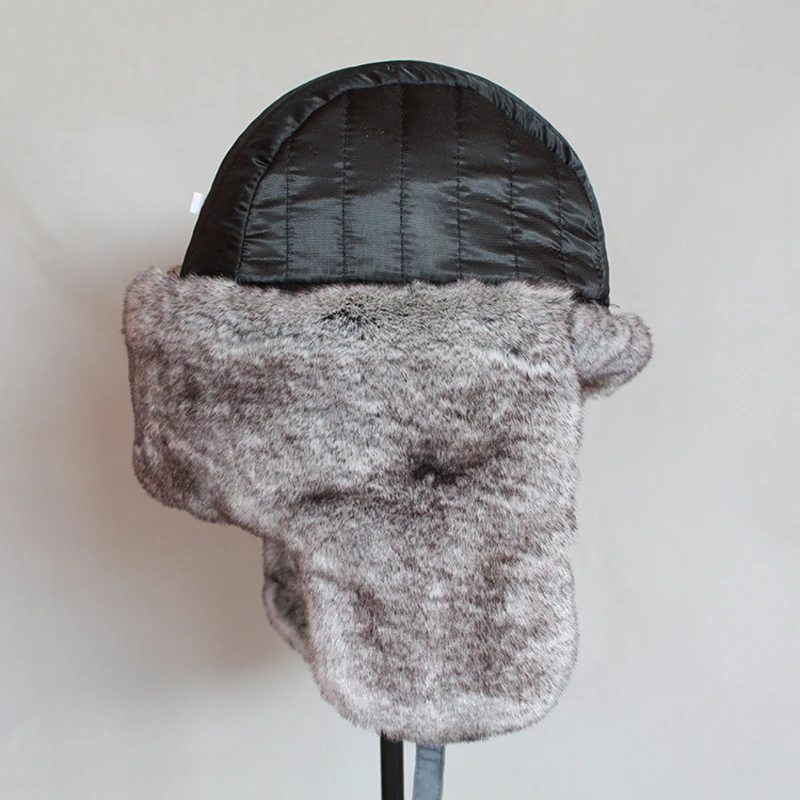 Men Russian Bomber Hat Winter Ushanka Trapper Hat With Earflaps Women Faux Fur Snow Caps For Children