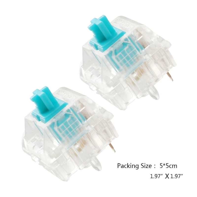 Interruttori Zealios Zilent V2 asse blu a 5 pin per tastiera meccanica asse tattile 62g 65g 67g 78g durevole 2 pezzi.