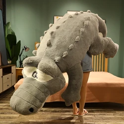 60-150cm Alligator Plush Toys Lifelike Stuffed Animal Soft Plush Crocodile Piushion Filled Pillow Cushion For Girl Kids Gift