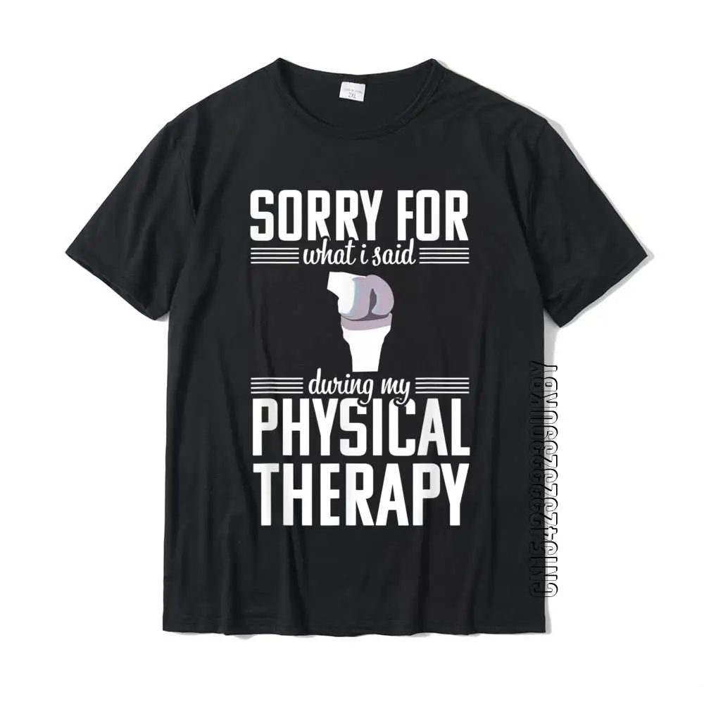 Knee Replacement Funny Therapy Surgery Recovery Gift T-Shirt On Sale Men Tops Shirts Design Top T-Shirts Cotton Printed