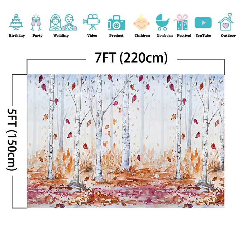 Mocsicka осенний фон для фотосъемки новорожденных с опалеными листьями, лесной фон, детский портретный декоративный реквизит для фотостудии