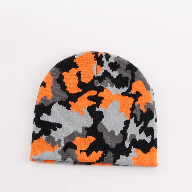 

Winter Acrylic Camouflage Thicken Knitted Hat Warm Skullies Cap Beanie Hat For Men and Women 231