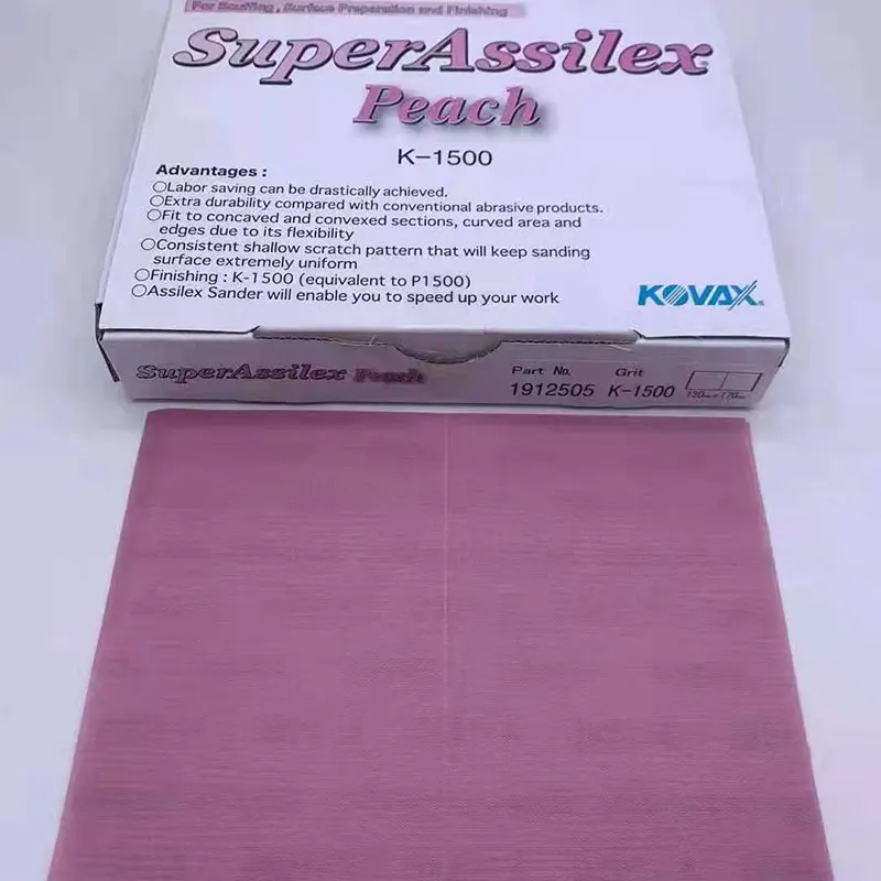 Japan KOVAX Square Soft Abrasive Paper Car Orange Peel Pattern Dry Grinder Polishing Machine Fine Polishing 2000 Sandpaper
