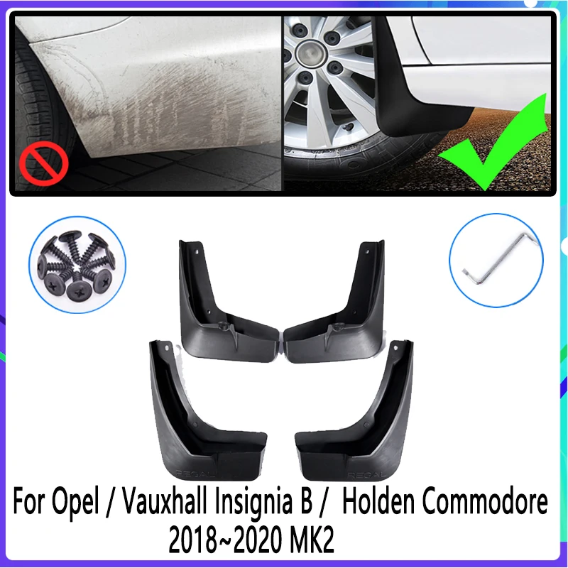 4 PCS Car Mud Flaps for Opel Vauxhall Insignia B 2018 2019 2020 MK2 Mudguard Splash Guards Fender Mudflaps Auto Accessories