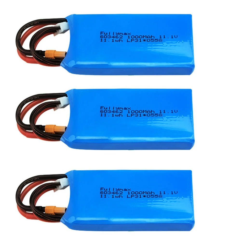 

1-3PCS Lipo Battery 11.1V 1000mAh For XK X450 FPV RC Drone Spare Parts Accessory 11.1V replace Batteries with XT30 Plug for X450