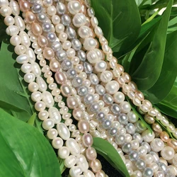 Real Natural Pearls Beads Freshwater Pearl Bead Baroque Punch Loose Beads for Jewelry Making DIY Craft Bracelet Necklace14inch