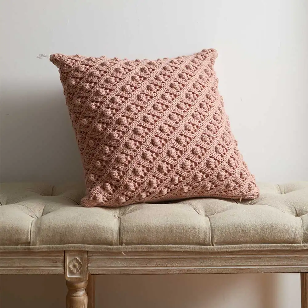 Soft Cushion Cover 45x45cm Mustard Yellow Pink Beige Grey Pillow Cover Knit Home decoration Square Pillow Case For sofa Bed