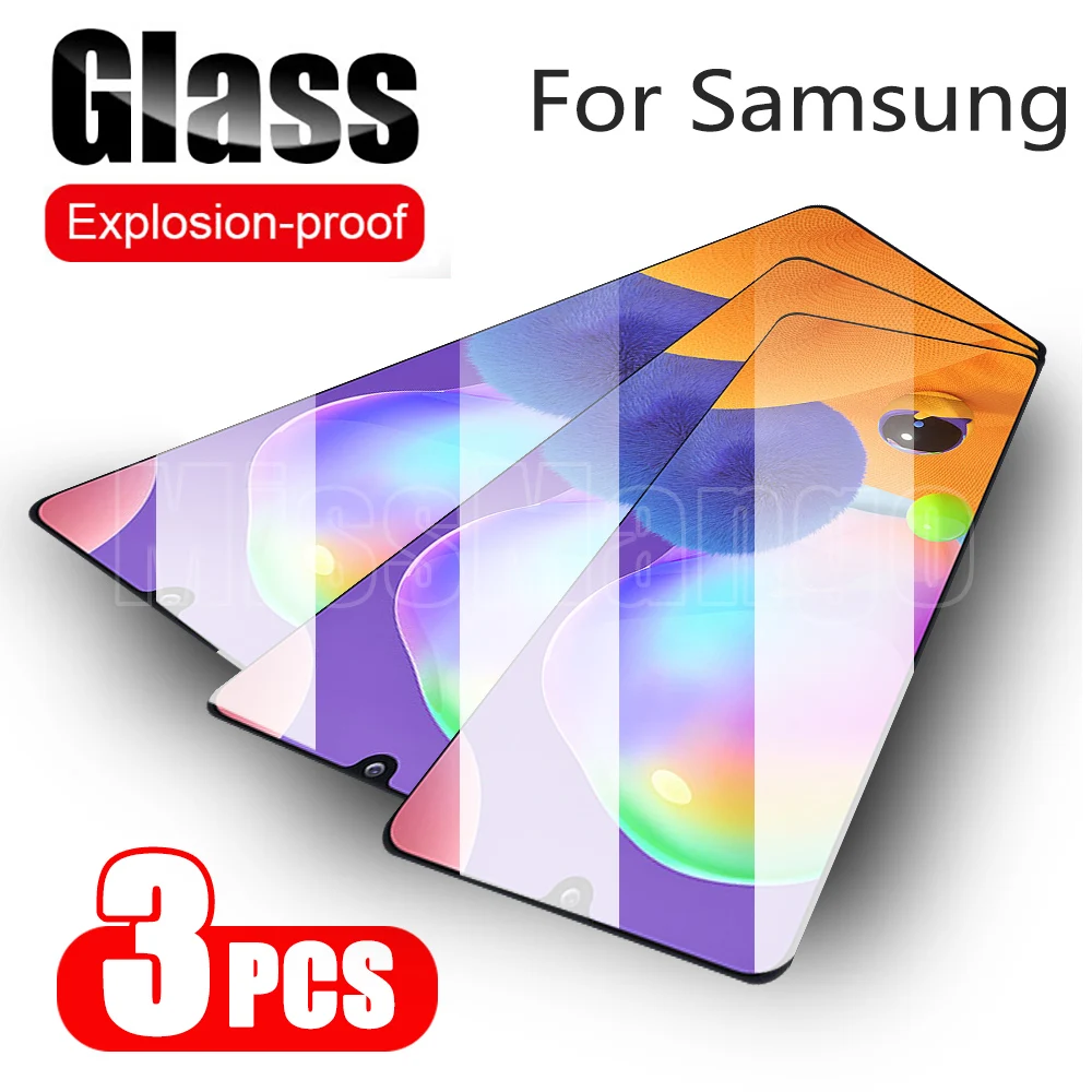 3pcs Protective Glass For Samsung A31 A 31 Screen Protector For Samsung Galaxy A01 A21 Tempered Glas For Samsung A51 4G A71 4G