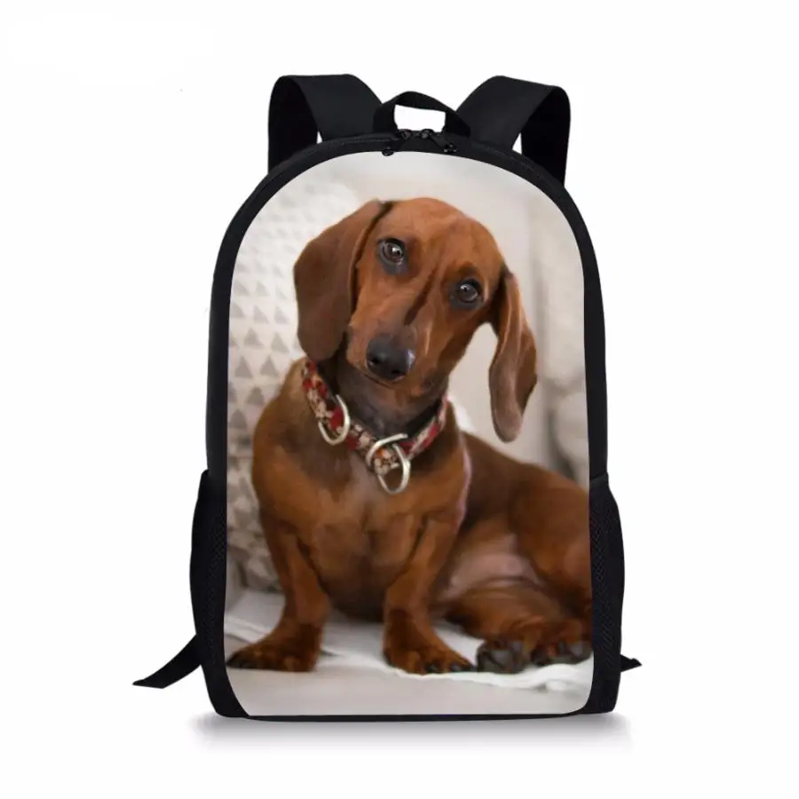 

3D Dveryshund Dog Printing School Bags for Boys Students Schoolbags Children Girls Travel Rucksack Back pack