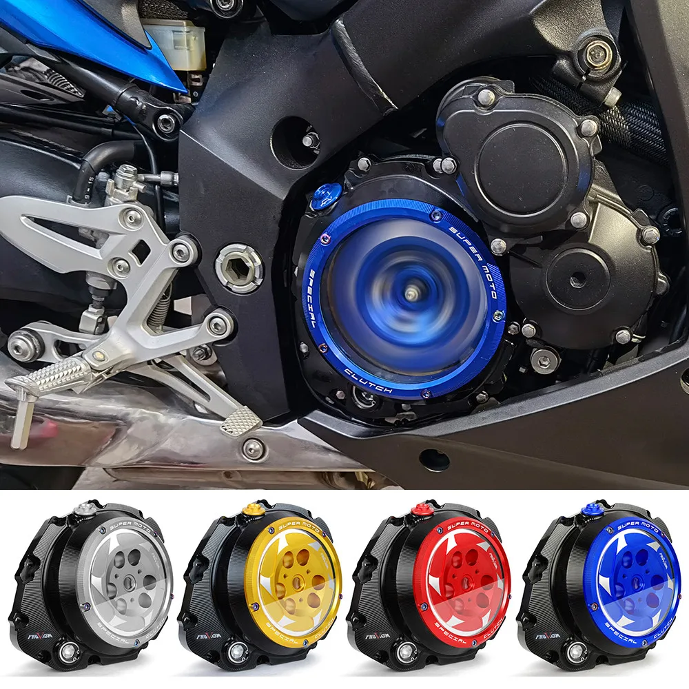 Engine Clear Clutch Cover Case Guards for Suzuki GSXR1000 GSX R1000 GSXR GSX R GSX-R 1000 2007 2008