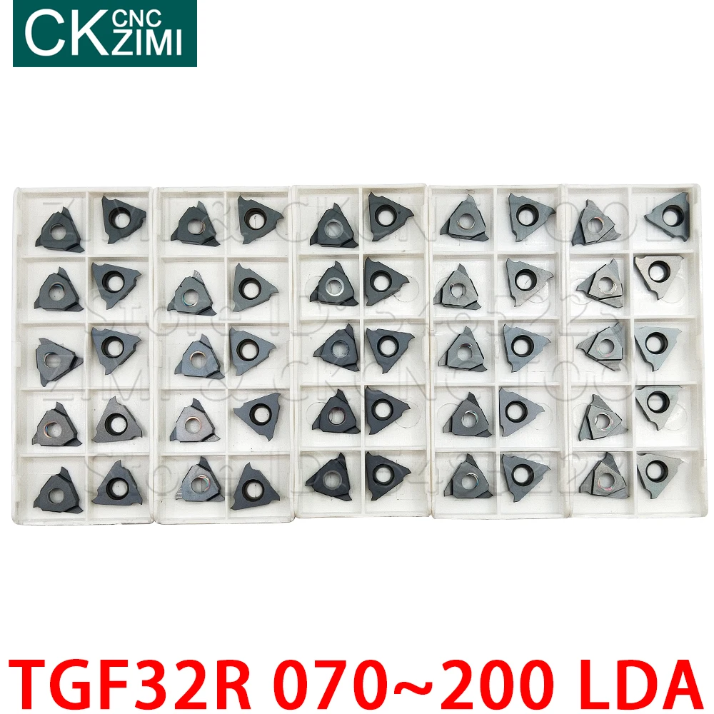 TGF32R 070 LDA 080 LDA 120 LDA 140 LDA 160 LDA 200 LDA hartmetall flach nut einsatz Interne Grooving Tools für edelstahl