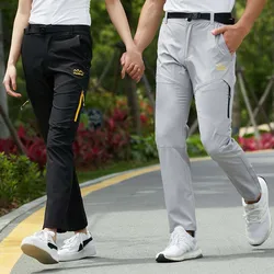 NUONEKO Quick Dry Stretch Hiking Pants Outdoor Mens Summer Breathable Trousers Men Mountain Camping Trekking Pant Plus 7XL PN43