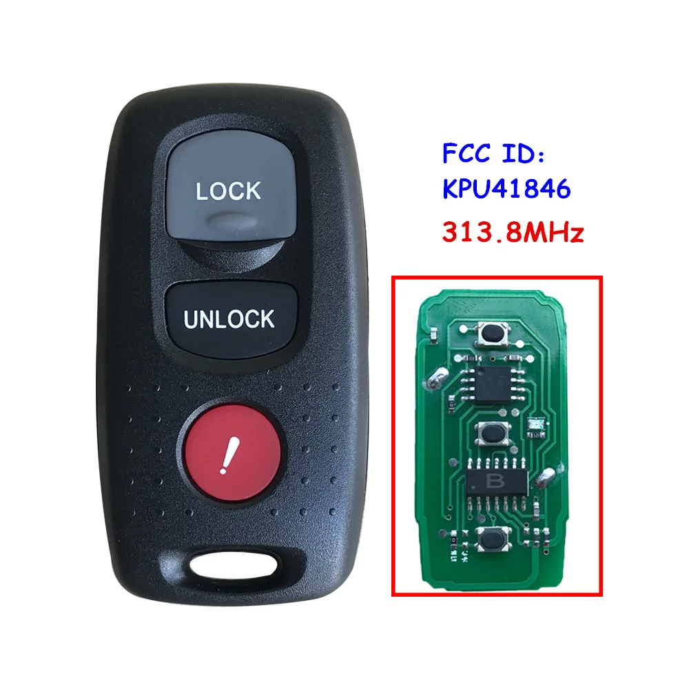 

For Mazda 3 Remote Key Keyless Entry Fob Transmitter Alarm Beeper Clicker KPU41794 315Mhz KPU41846 313.8MH