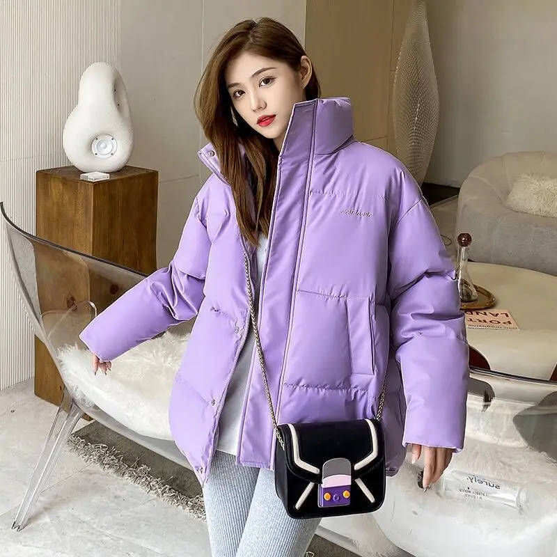 Women's Warm Parkas Streetwear Cotton Coats Slim Women Jackets Solid Windproof Padded Coat Women Clothing Dropshipping