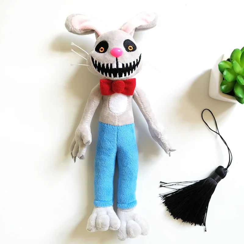 28Cm Horrorspel Mr. Hopp 'S Playhouse 2 Pluchen Speelgoed Cartoon Plushie Figuur Konijn Mr Hopp Zacht Speelgoed Verjaardagscadeaus