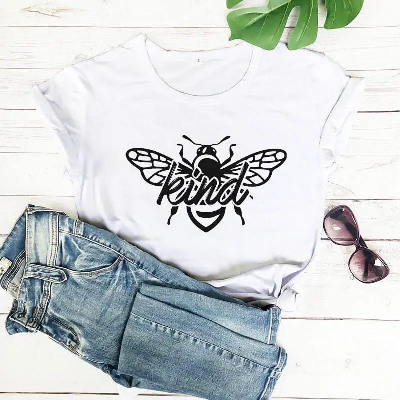 Bee Kind Shirt Kindness Shirt New Arrival Summer Casual 100%Cotton Funny T Shirt Bees Lover Shirts Gift for her