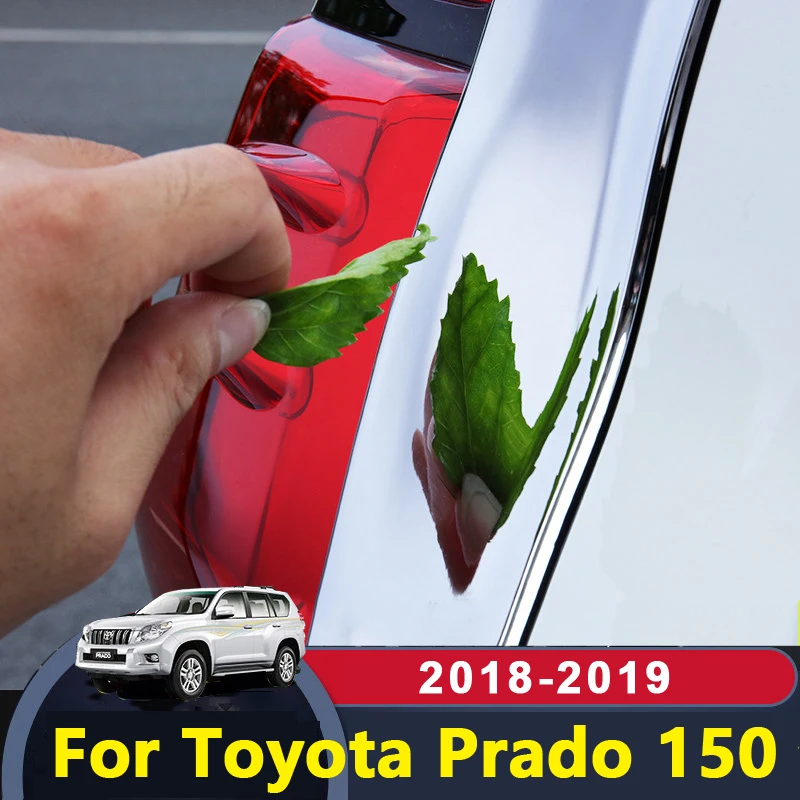 For Toyota Land Cruiser Prado 150 2018 2019 Exterior Accessories Chrome Car Rear License Frame Plate Cover Trim Protection Case