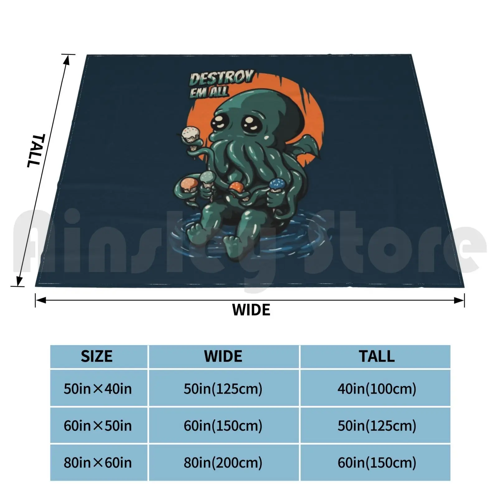 Ice Cream Destroyer-Baby Cthulhu Kids Blanket Fashion Custom Cthulhu Call Of Cthulhu Cthulhu Sea