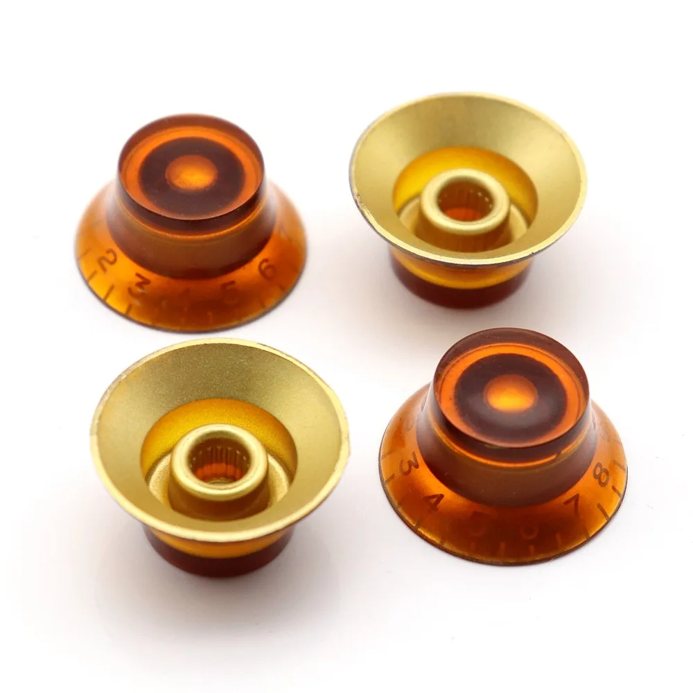 4pcs Electric Guitar Bass Top Hat Speed Control Volume Knobs multiple colors