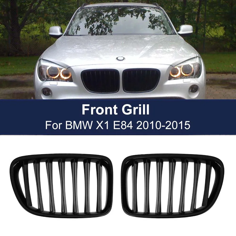 

Thultra Glossy Black Front Kidney Grill Single Line Slat For BMW X1 Series E84 SDrive XDrive 2009-2016 High Quality Replacement