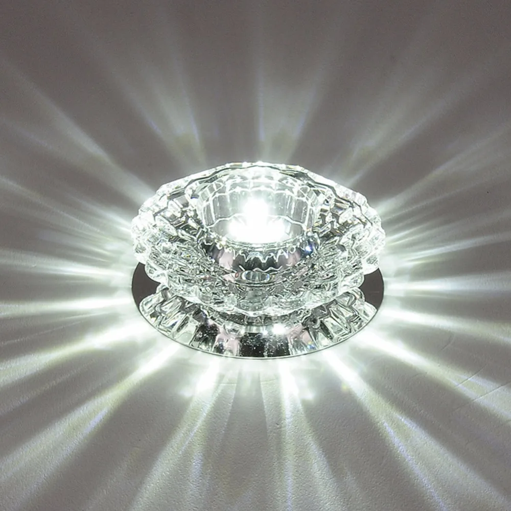 3W Modern Crystal Aisle Flush LED Ceiling Lamp Corridor Lights LED Ceiling Lights For Balcony lamp Porch Aisle Corridor