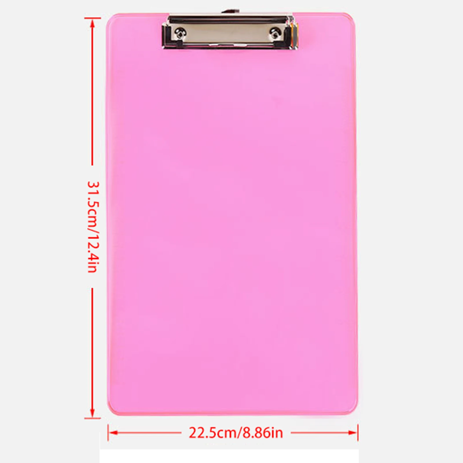 A4 Colourful Transparent Clip Boards Plastic File Folder Document Clip Writing Board Menu Bill Folder School Office Stationery