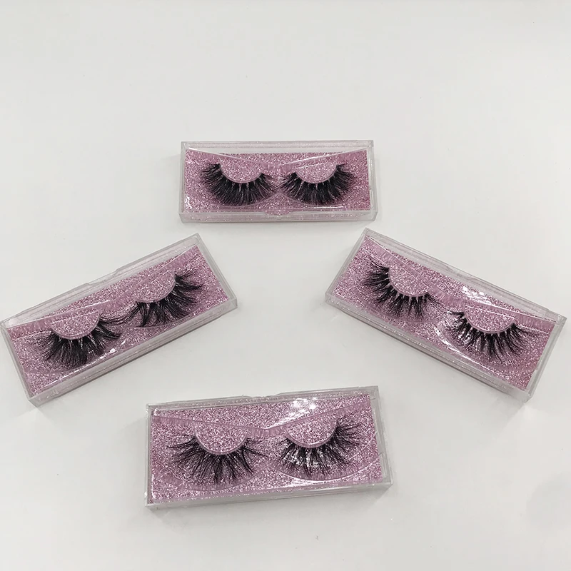 1 pair Mink Eyelashes Clear Band Lashes Handmade 5D Transparent Band Full Strip Lashes