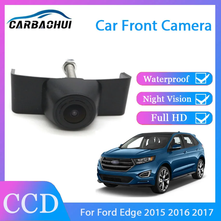 

Водонепроницаемая CCD Full HD камера ночного видения с логотипом Переднего Вида решетка для парковки для Ford Edge 2015 2016 2017 (не камера заднего вида)