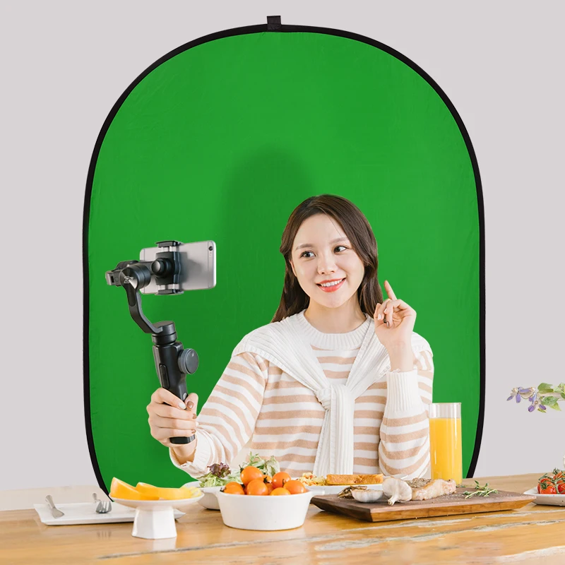 SOONPHO 2 in 1 100x150cm/150 x 200cm Portable Oval Multi-Disc Blue Green background Reflector Collapsible Studio Photo Diffuser