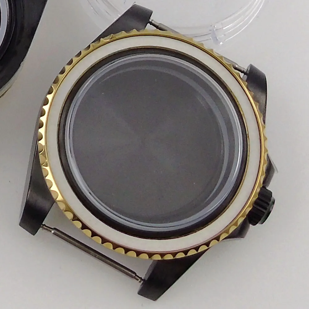 40mm Sapphire Glass PVD Coated Watch Case Fit NH35A NH36A MIYOTA 8215 821A 8205 MOVEMENT