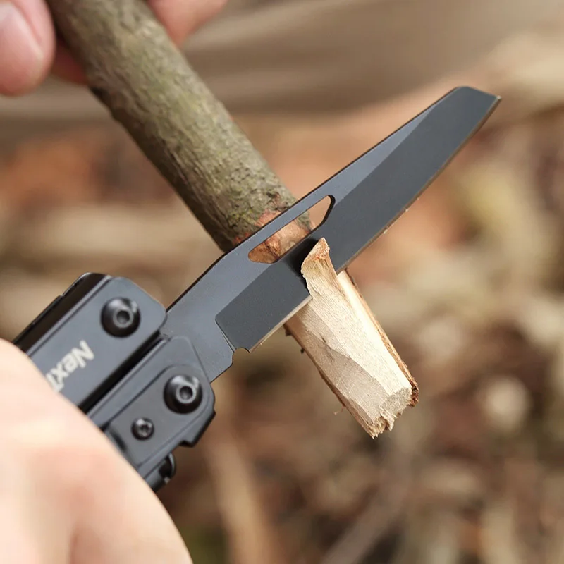 Nextool cavaleiro preto 11-em-1 multi-função ferramentas alicate dobrável acampamento caminhadas portátil tesoura abridor de parafusos drivers