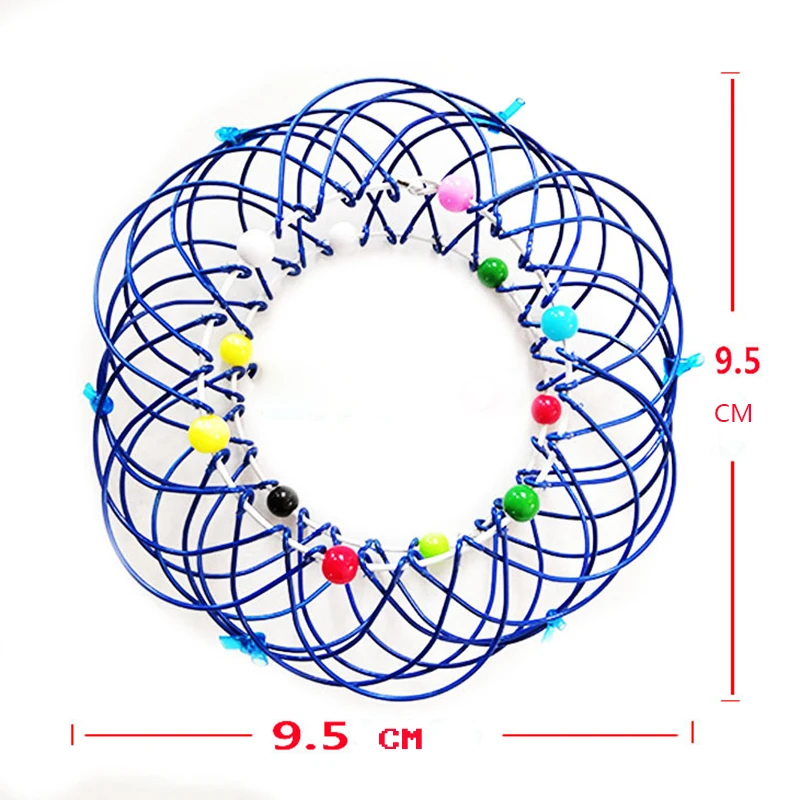 Mandala Flower Basket Magic Tricks Soft Steel Iron Wire Circle Kids Toy Educational Chain For Children Gift Easy To Do