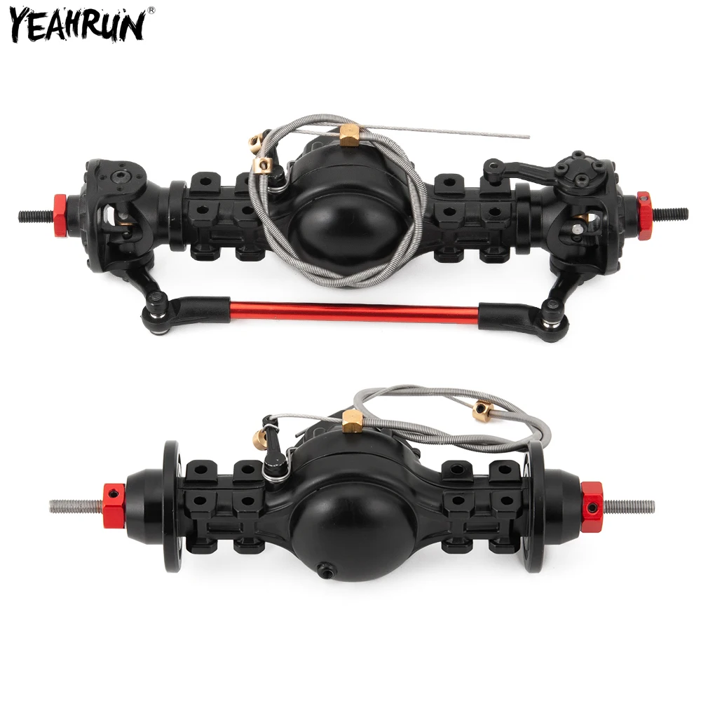 YEAHRUN Metal Front & Rear Axle Differential Built-in Steel Gear For 1/14 Tamiya Trailer Tractor RC Truck Car Upgrade Parts