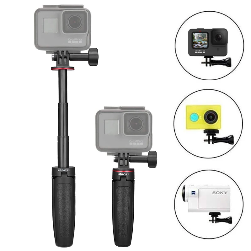 Ulanzi MT-09 Extend Gopro Vlog Trépied, Mini trépied portable pour Gopro fore12 11 10 9 8 7 6 Black Session Osmo Action insta360 Bery