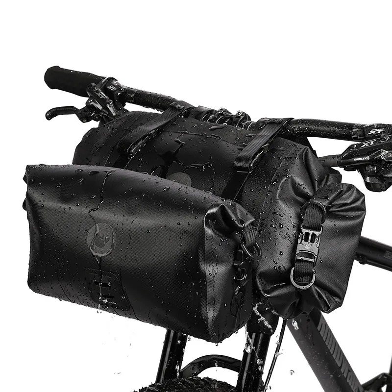 Rhinowalk Handlebar Bag Waterproof Portable Bicycle Front Bags Shoulder Bag MTB Front Frame Trunk Pannier Bike Accessorie 4+8L