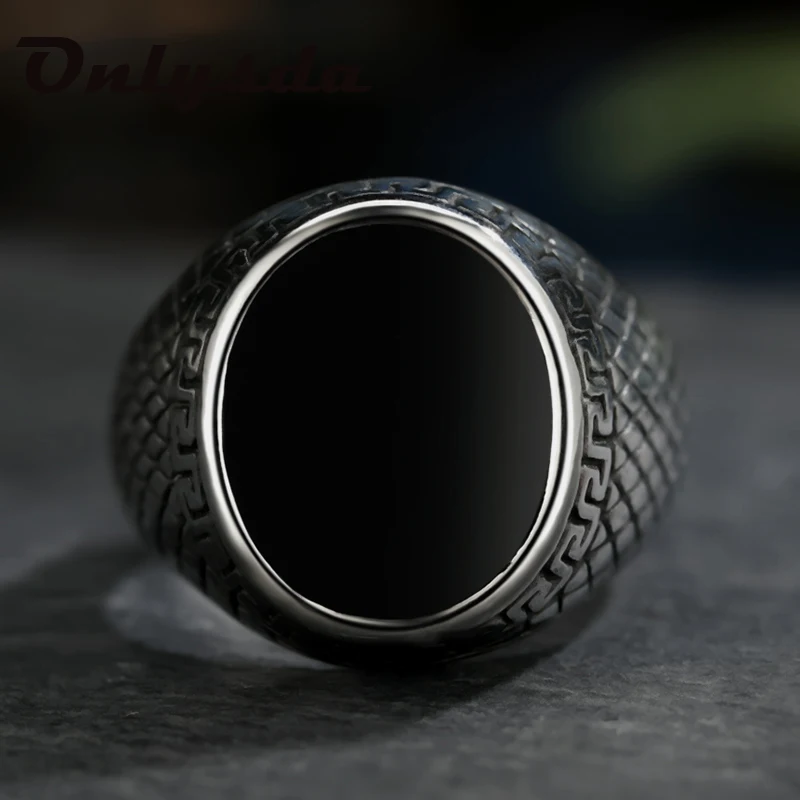 Onlysda Men's Ring Punk Rock Smooth 316L Stainless Steel Round Ring For Men Hip Hop Party Jewelry Wholesale Male Wedding Anel