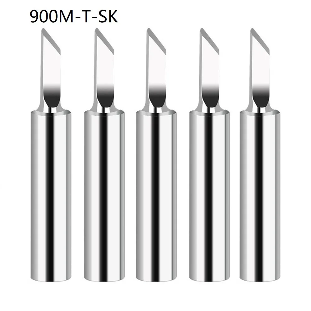 5Pcs Copper Soldering Iron Tips 900M-T IS/I/B/K/SK/2.4D/3.2D/1C/2C/3C/4C Lead-Free Welding Tip Head