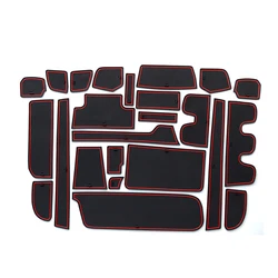 Muchkey Rubber Door  Groove For Honda STEP WGN Cup Holder Mats Non-Slip Slot Pad Auto Interior Accessories