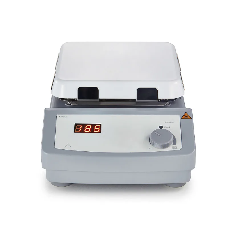 Lab Hotplate LED Digital 7 inch Square Hotplate Glass Ceramic Hotplate HP550-S Heating Temperature Up To 550(C)