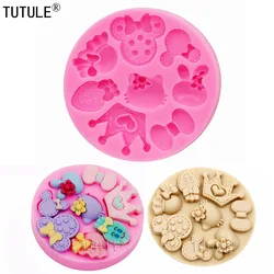 Cartoon crown bow cat tiara accessories silicone mold kitchen DIY handmade chocolate cookies cake dessert decoration molds