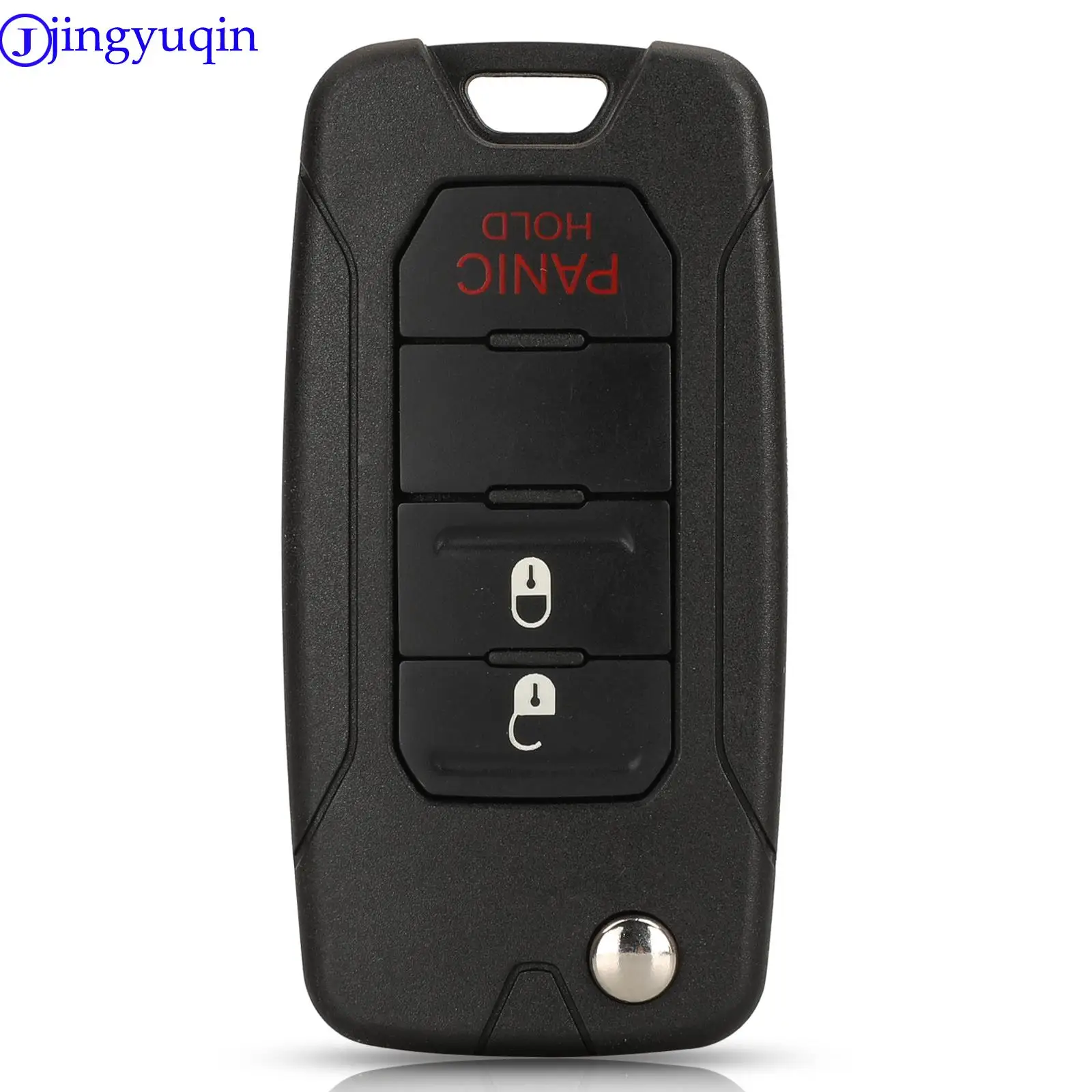 jingyuqin 3/4 Buttons Remote Car Key Cover Flip Key For Jeep Renegade Compass Patriot Liberty 2016 Interior Accessories