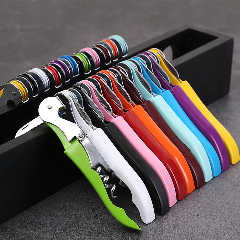 11 Colors Wine Beer Bottle Opener Corkscrew Professional Double Hinge Waiters Wine Bottle Beer Cap Opener Bar Tool