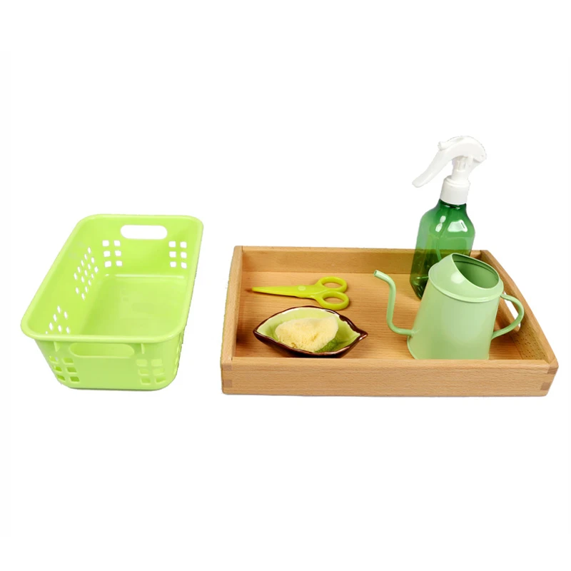 Montessori Practical Life Materials Cleaning and Watering Plants Job for Kids Learning Resources Preschool Educational Equipment